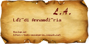 Ládi Annamária névjegykártya